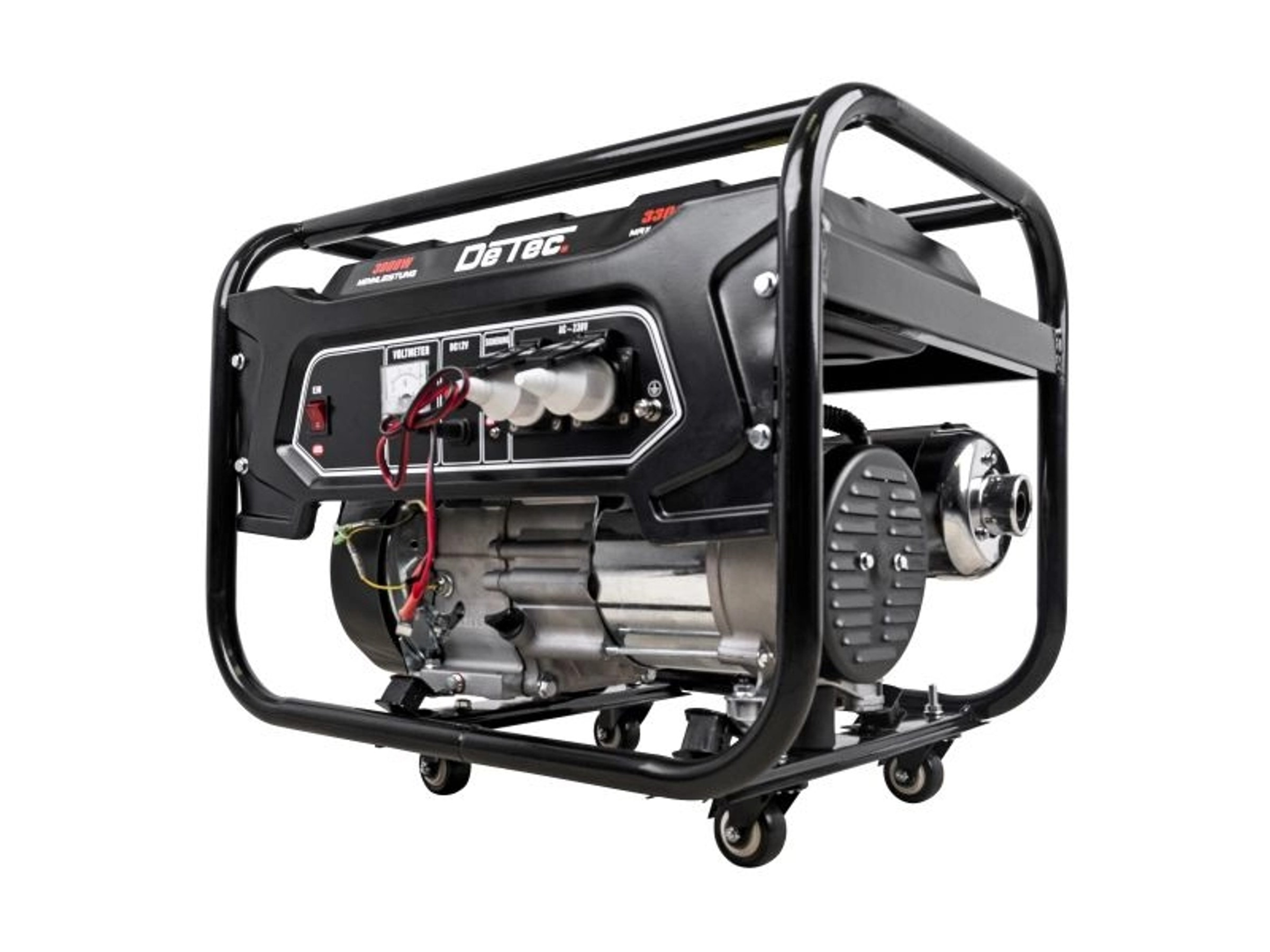 DETEC 3,3 kW Benzin Stromgenerator 230V Stromerzeuger Generator E Start 1 Phasen Stromaggregat 7 PS Motor Notstromaggregat Generator E Start 1 Phasen Stromaggregat 7 PS Motor Notstromaggregat