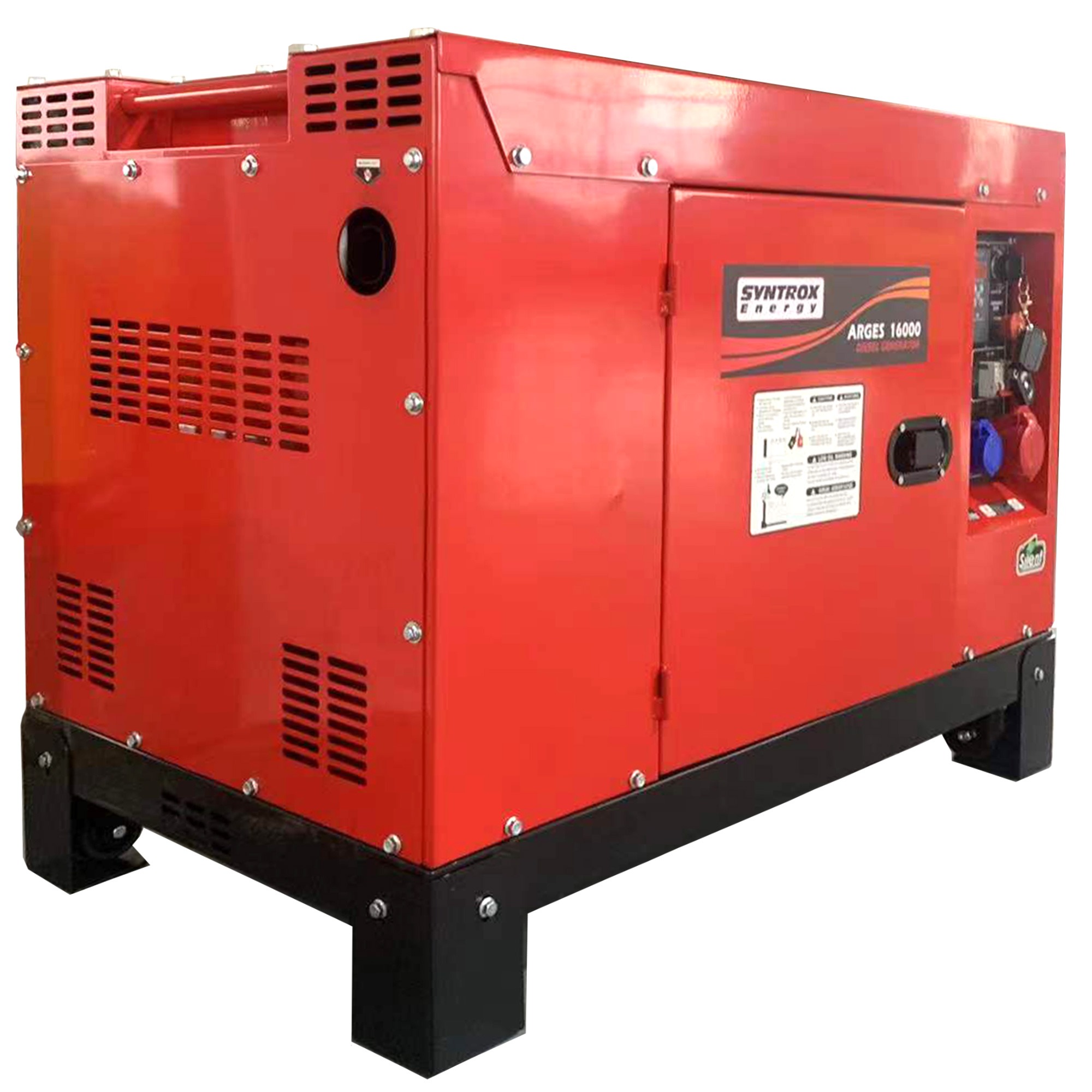 Syntrox Energy Stromerzeuger Arges 16000 Dieselgenerator 12KW 315 kg 4 Räder 220/380 Volt Elektrostart 30 l Kraftstofftank Syntrox Energy Stromerzeuger Arges 16000 Dieselgenerator 12KW 315 kg 4 Räder 220/380 Volt Elektrostart 30 l Kraftstofftan